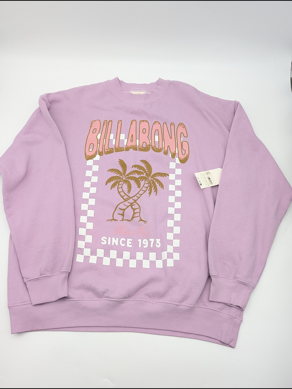 Billabong Women's And Men's Lilac Graphic Crewneck Sweatshirt